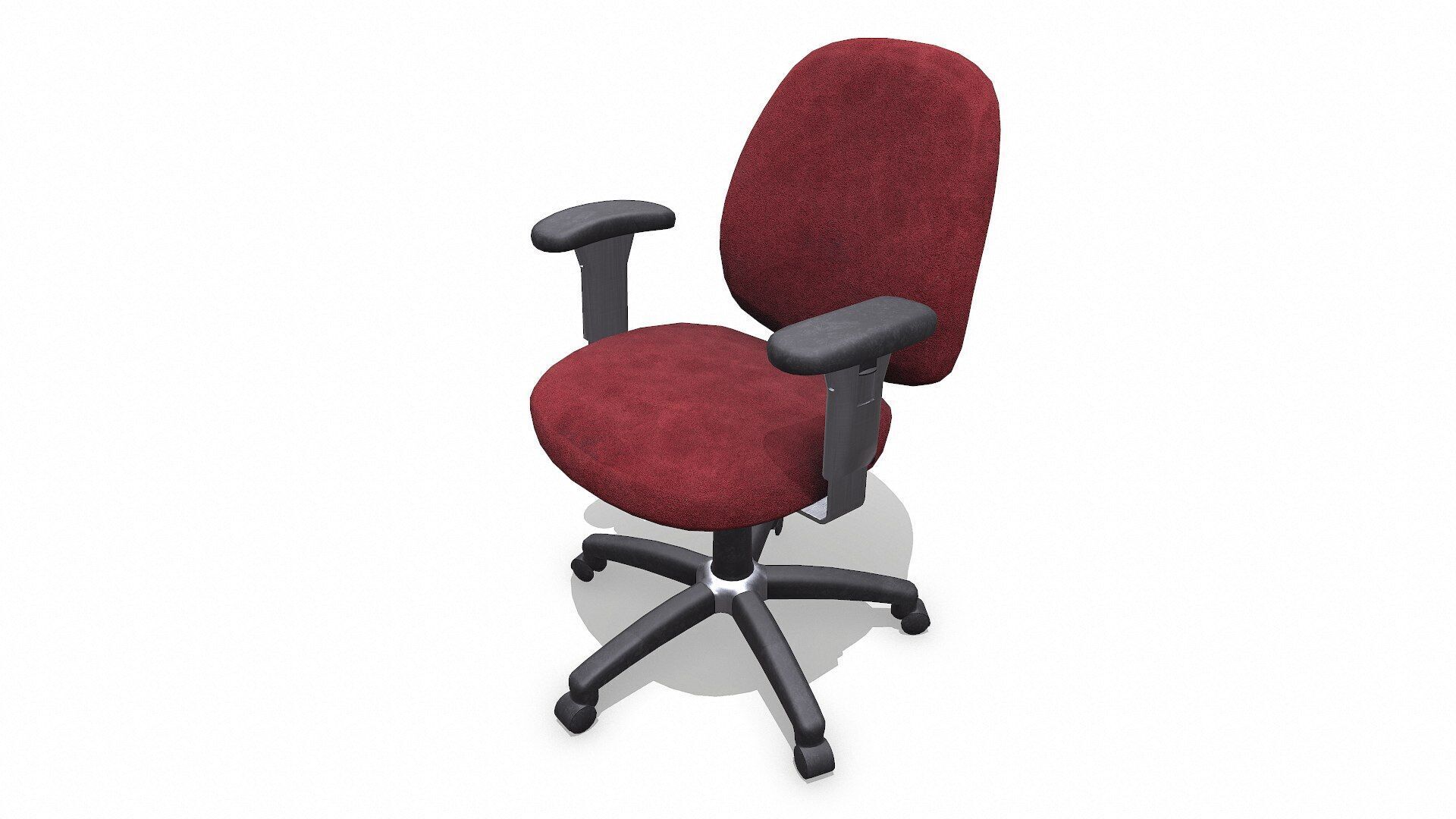 Old Office Chair 2 Low-poly PBR Low-poly 3D model_4