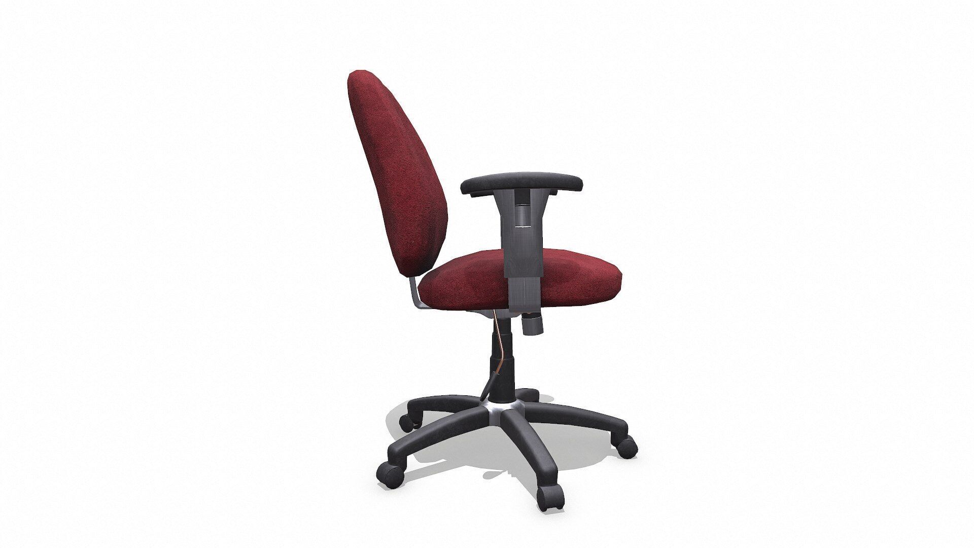 Old Office Chair 2 Low-poly PBR Low-poly 3D model_12