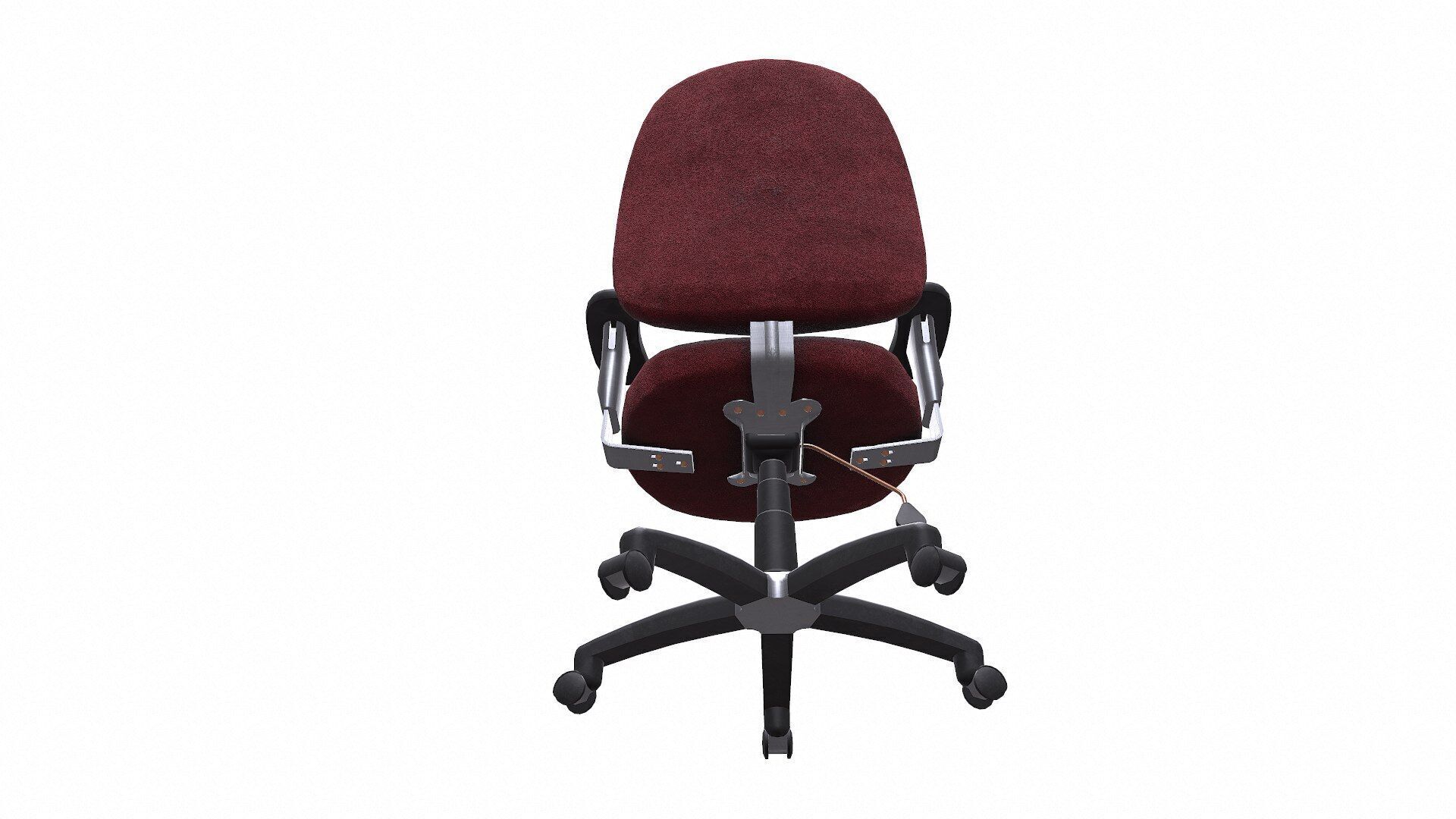 Old Office Chair 2 Low-poly PBR Low-poly 3D model_10
