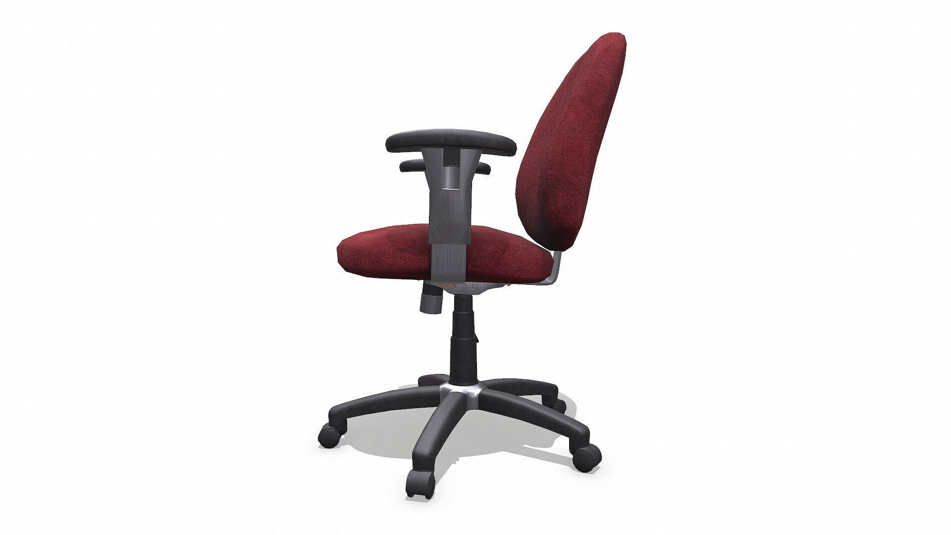 Old Office Chair 2 Low-poly PBR Low-poly 3D model_5