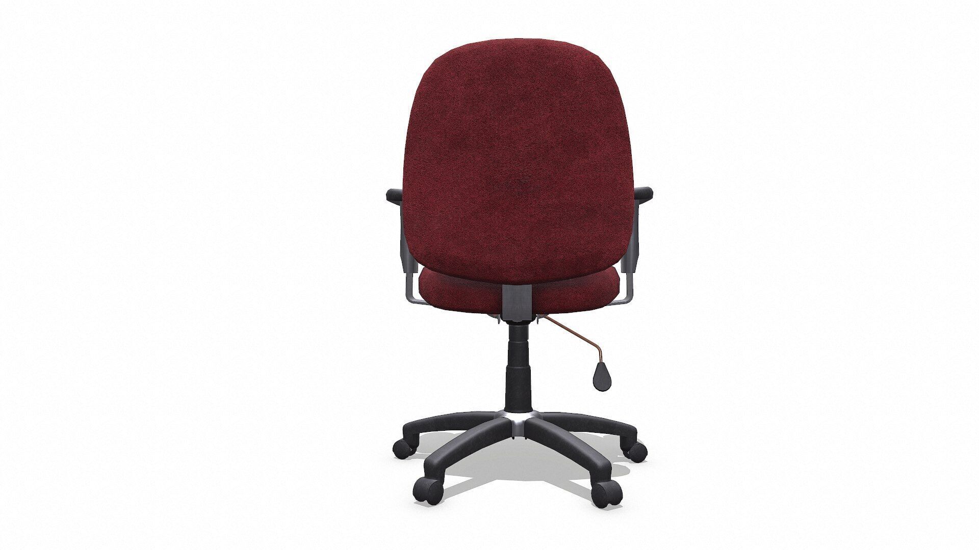 Old Office Chair 2 Low-poly PBR Low-poly 3D model_9