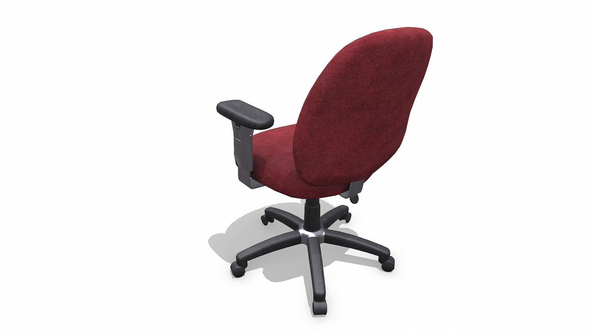 Old Office Chair 2 Low-poly PBR Low-poly 3D model_8