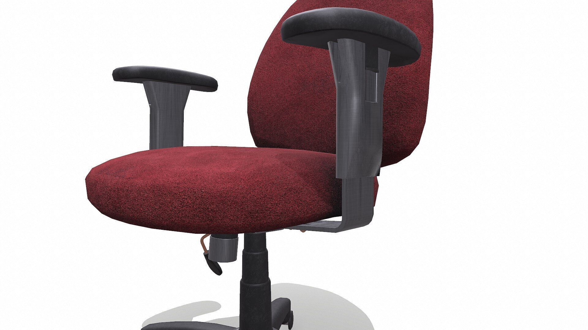 Old Office Chair 2 Low-poly PBR Low-poly 3D model_16