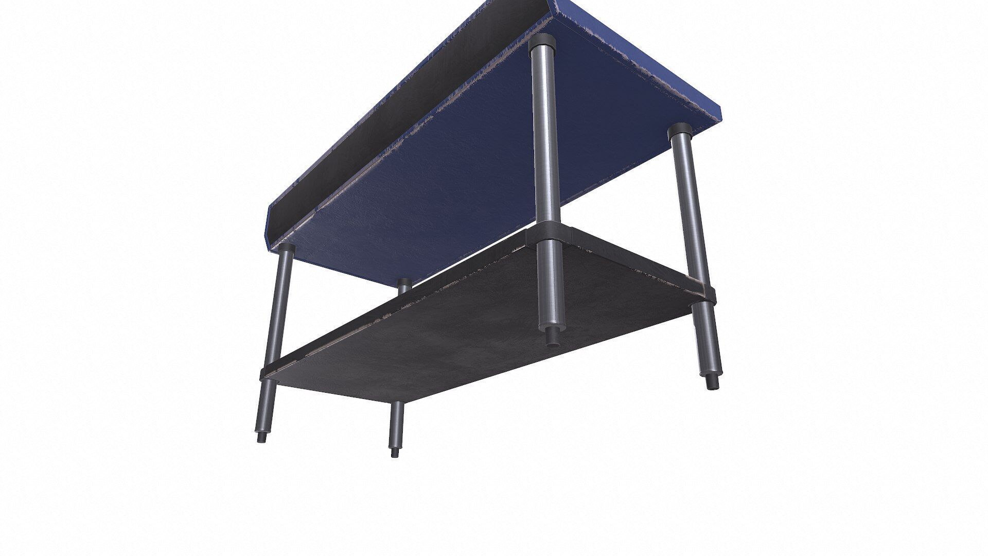 Old Metal Workbench Low-poly PBR Low-poly 3D model_10