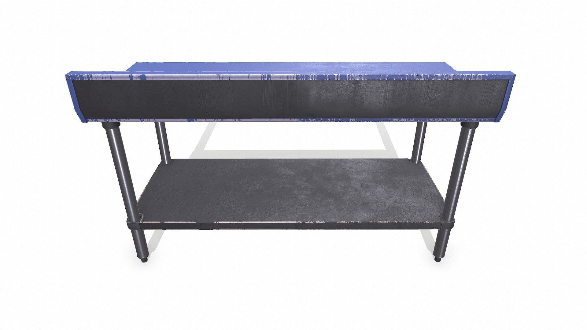 Old Metal Workbench Low-poly PBR Low-poly 3D model_8