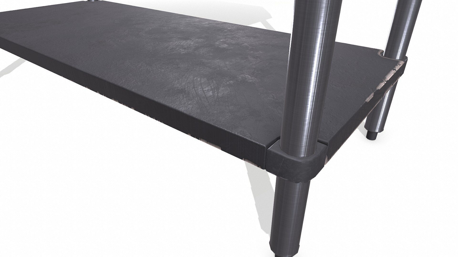 Old Metal Workbench Low-poly PBR Low-poly 3D model_13