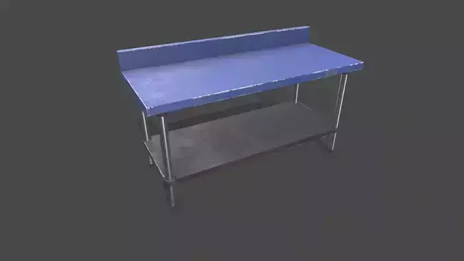 Old Metal Workbench Low-poly PBR