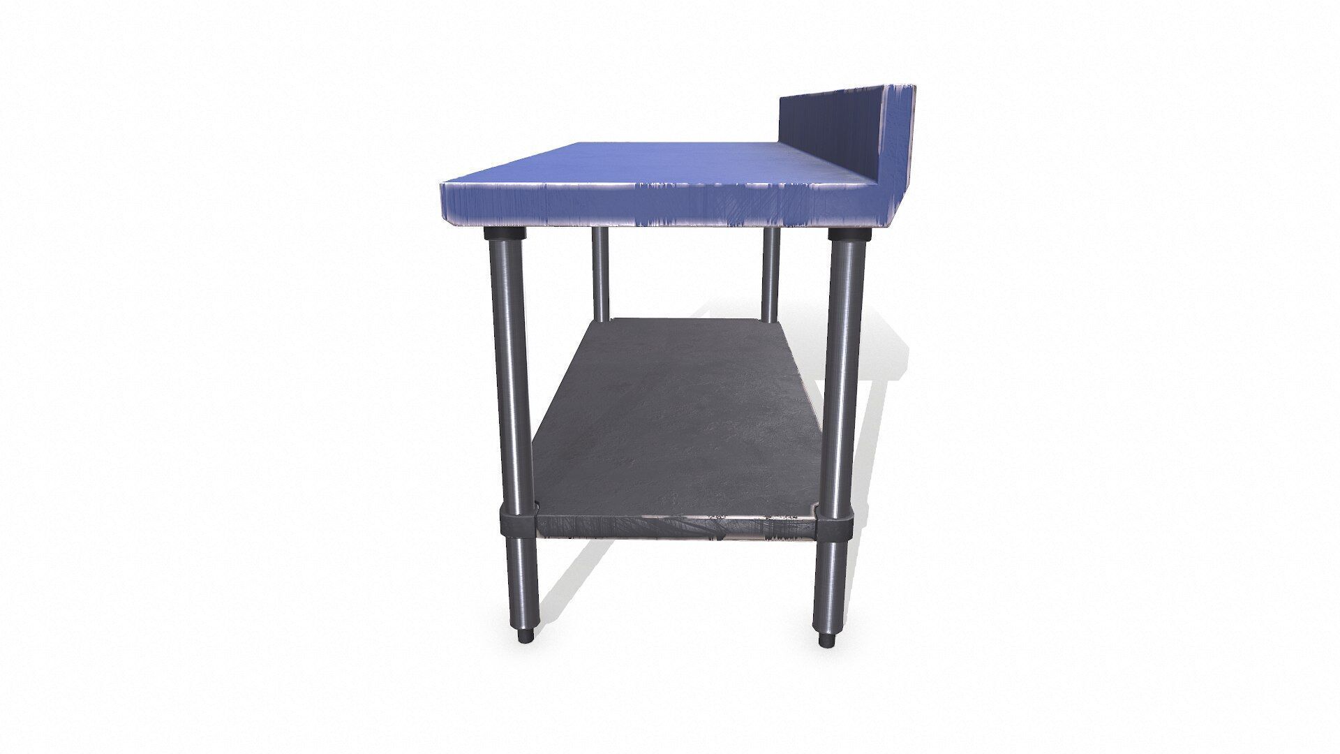 Old Metal Workbench Low-poly PBR Low-poly 3D model_6