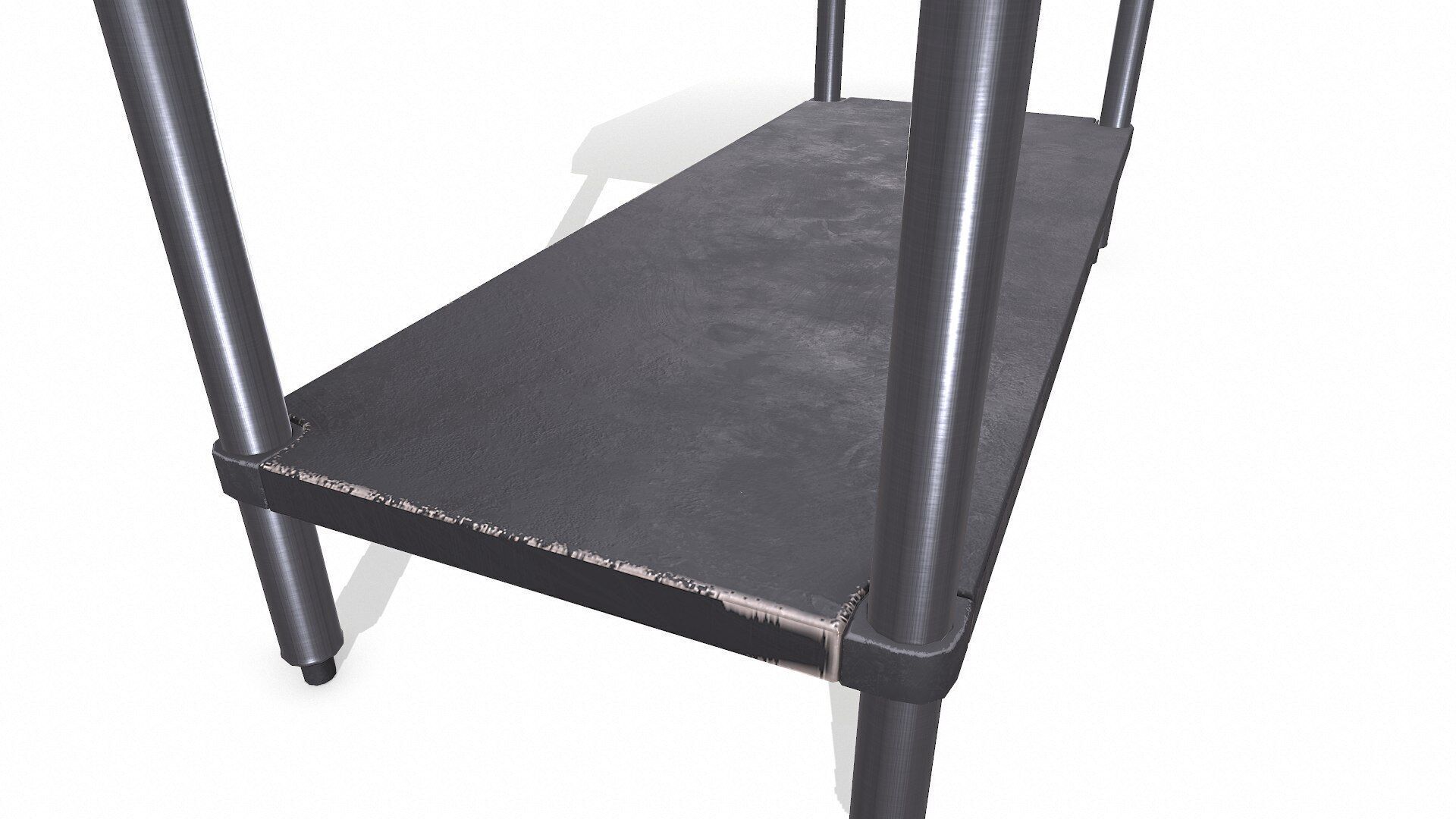 Old Metal Workbench Low-poly PBR Low-poly 3D model_12