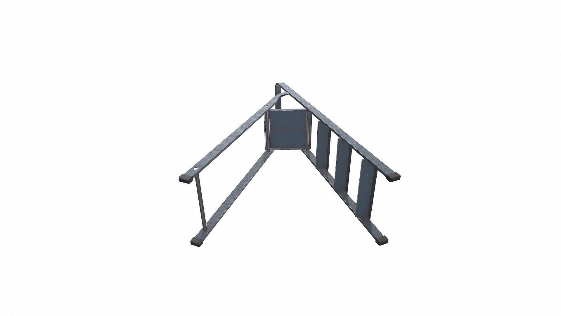 Old Metal Step Ladder Low-poly PBR Low-poly 3D model_12