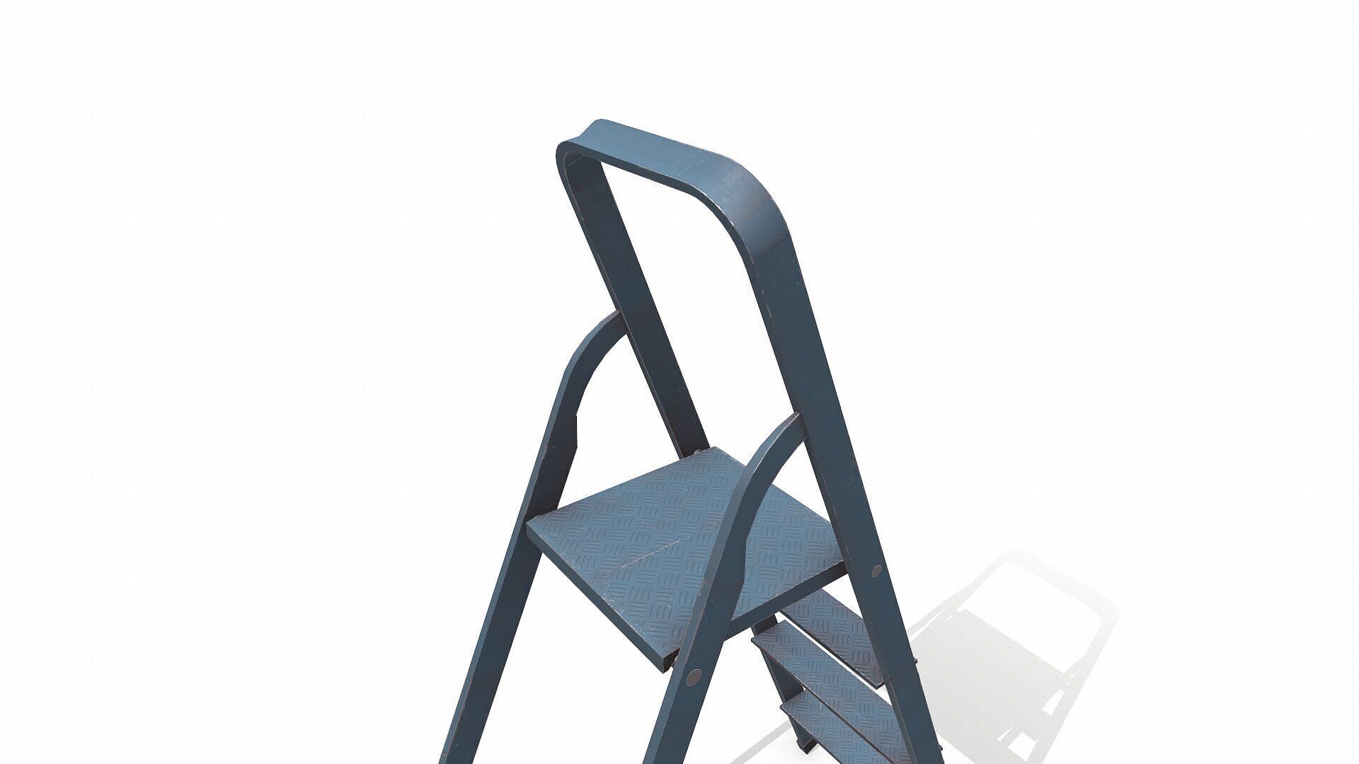 Old Metal Step Ladder Low-poly PBR Low-poly 3D model_10