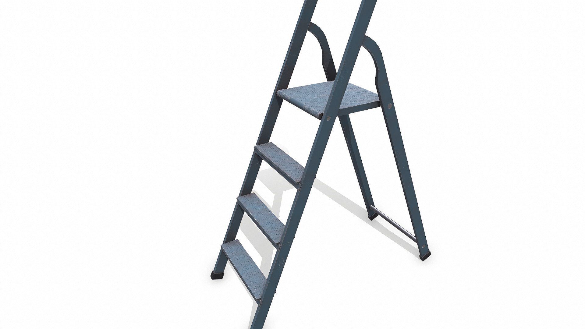 Old Metal Step Ladder Low-poly PBR Low-poly 3D model_4