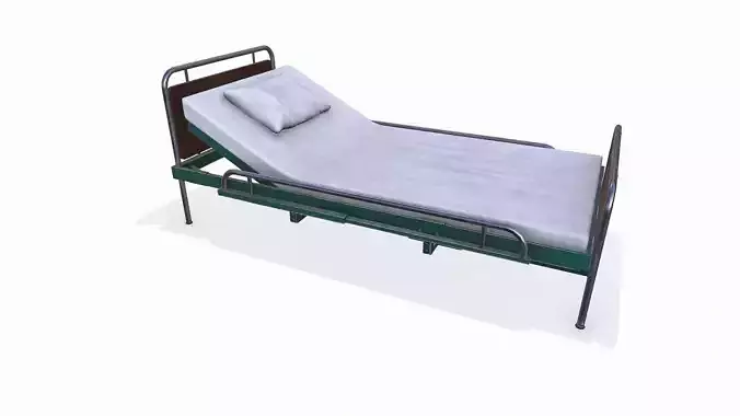 Old Hospital Bed low-poly PBR
