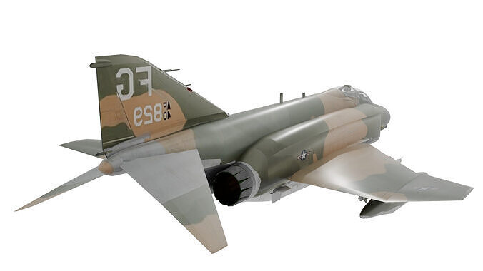 McDonnell Douglas F-4 Phantom II jet 3D model