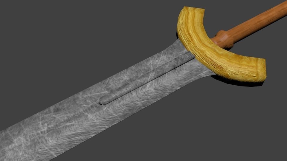 Sword Low Poly Low-poly 3D model_2