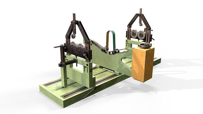 Compressor Impeller Balancing Stand Low-poly 3D model