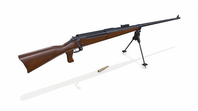 Mauser Tankgewehr T Gewehr M1918 Anti Tank Rifle Low-poly PBR Low-poly 3D model