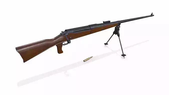 Mauser Tankgewehr T Gewehr M1918 Anti Tank Rifle Low-poly PBR Low-poly 3D model
