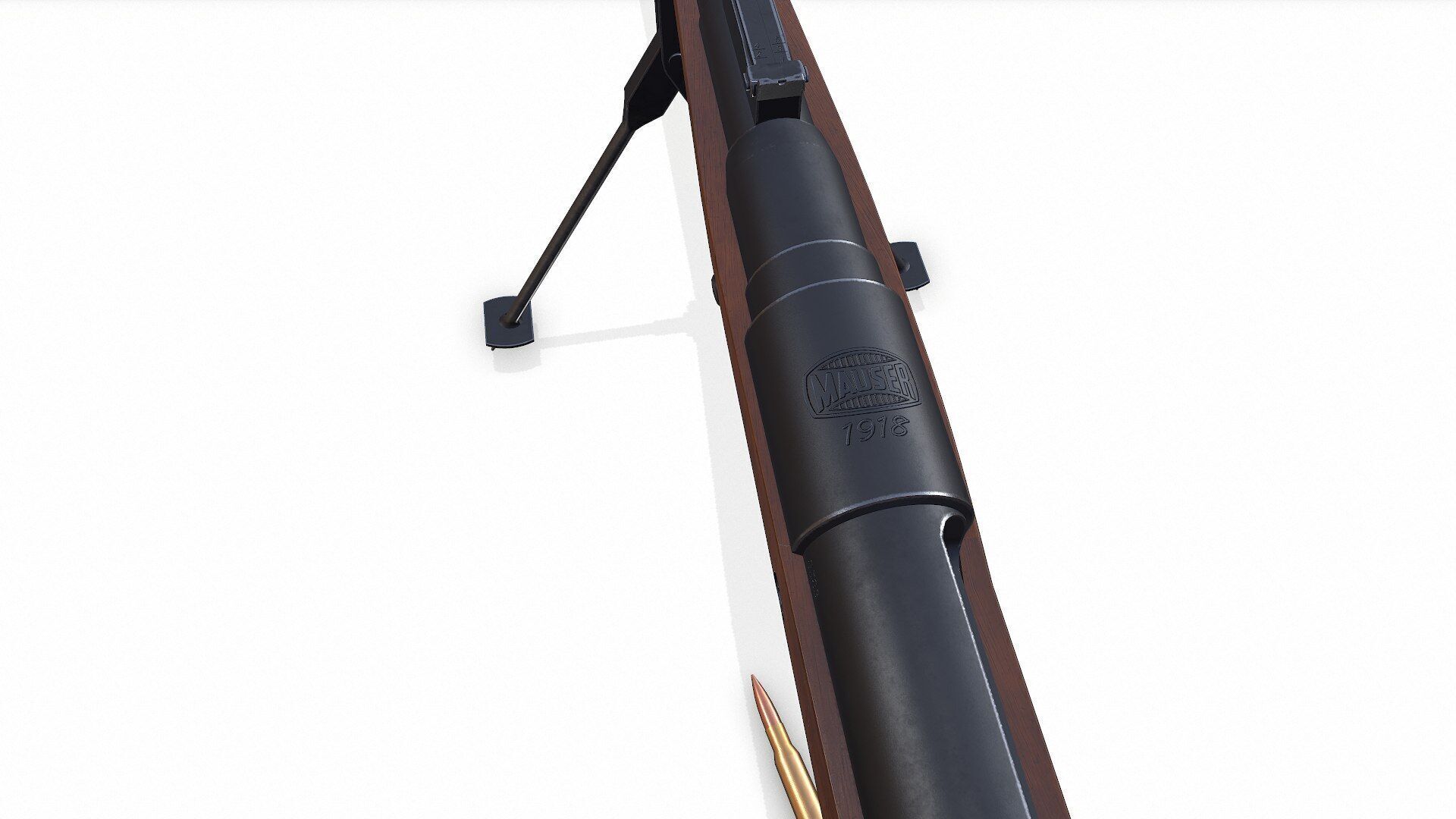 Mauser Tankgewehr T Gewehr M1918 Anti Tank Rifle Low-poly PBR Low-poly 3D model_10