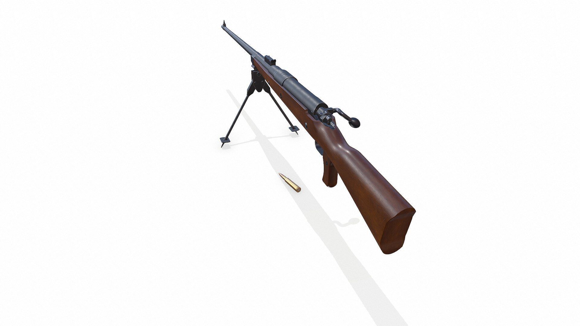 Mauser Tankgewehr T Gewehr M1918 Anti Tank Rifle Low-poly PBR Low-poly 3D model_9