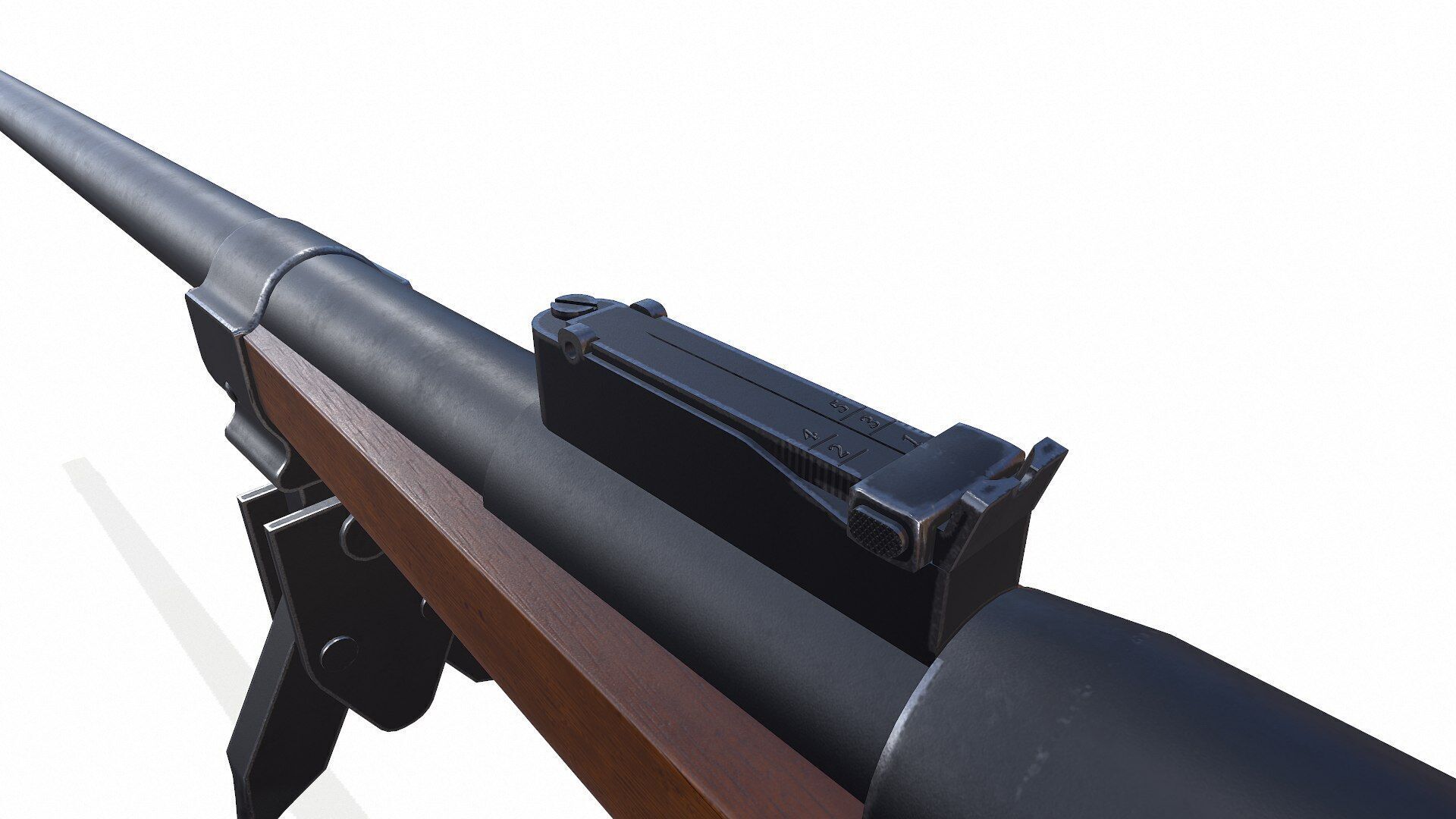 Mauser Tankgewehr T Gewehr M1918 Anti Tank Rifle Low-poly PBR Low-poly 3D model_11