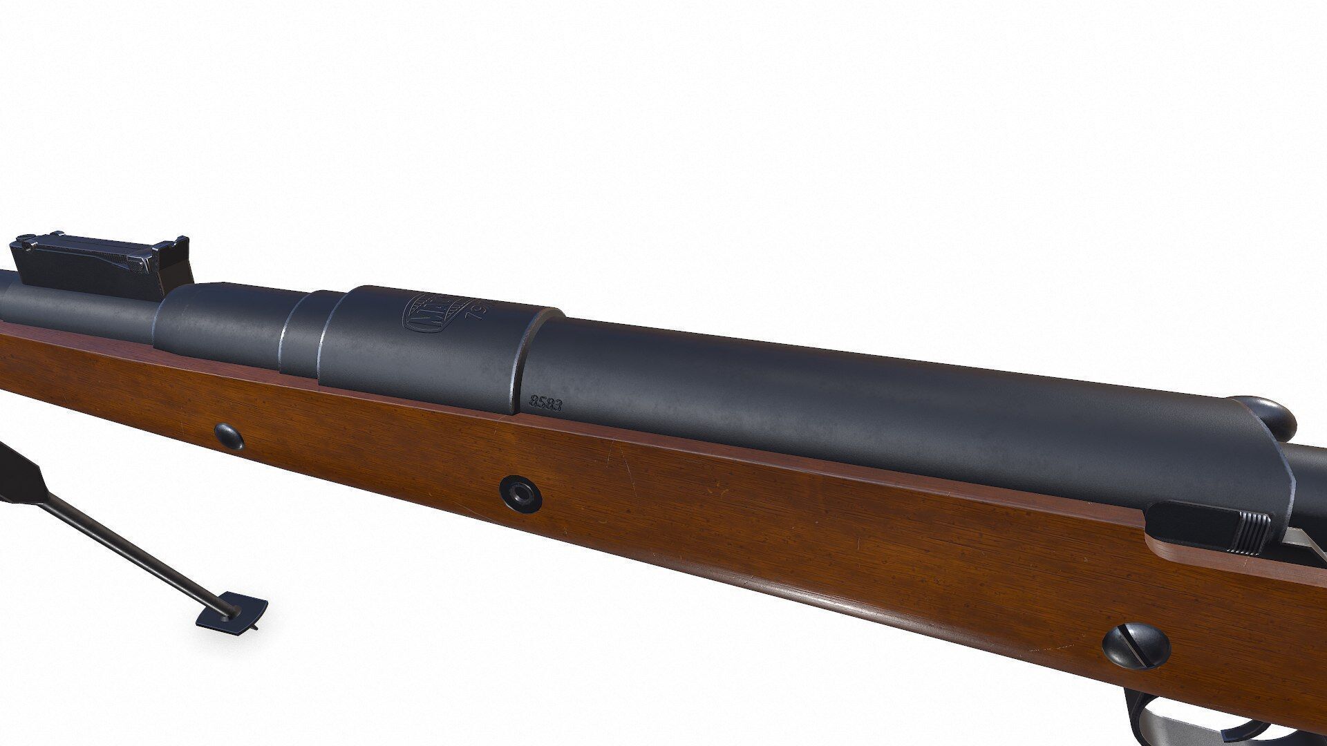 Mauser Tankgewehr T Gewehr M1918 Anti Tank Rifle Low-poly PBR Low-poly 3D model_20