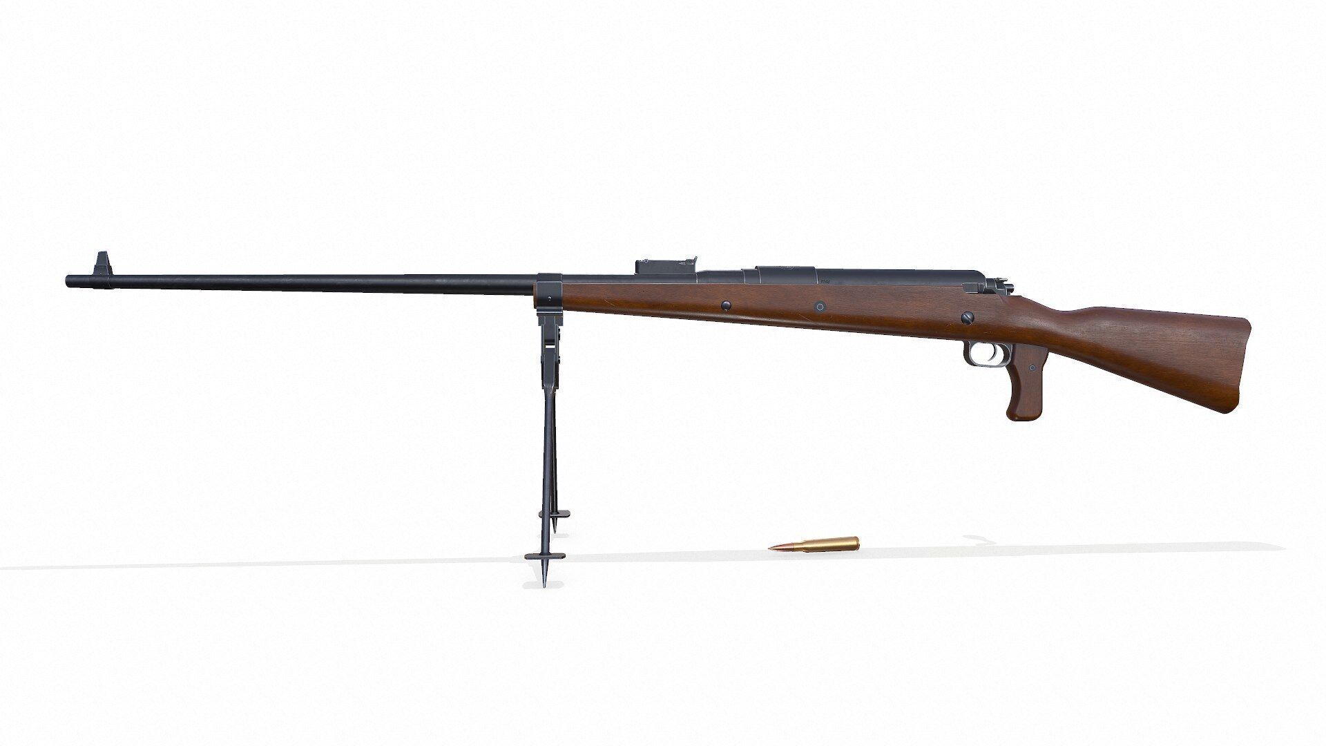 Mauser Tankgewehr T Gewehr M1918 Anti Tank Rifle Low-poly PBR Low-poly 3D model_5