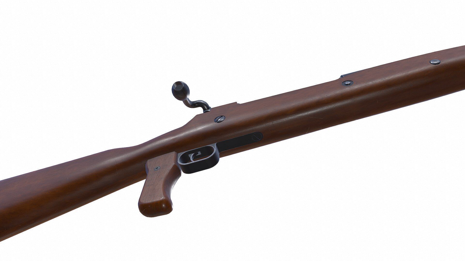 Mauser Tankgewehr T Gewehr M1918 Anti Tank Rifle Low-poly PBR Low-poly 3D model_15