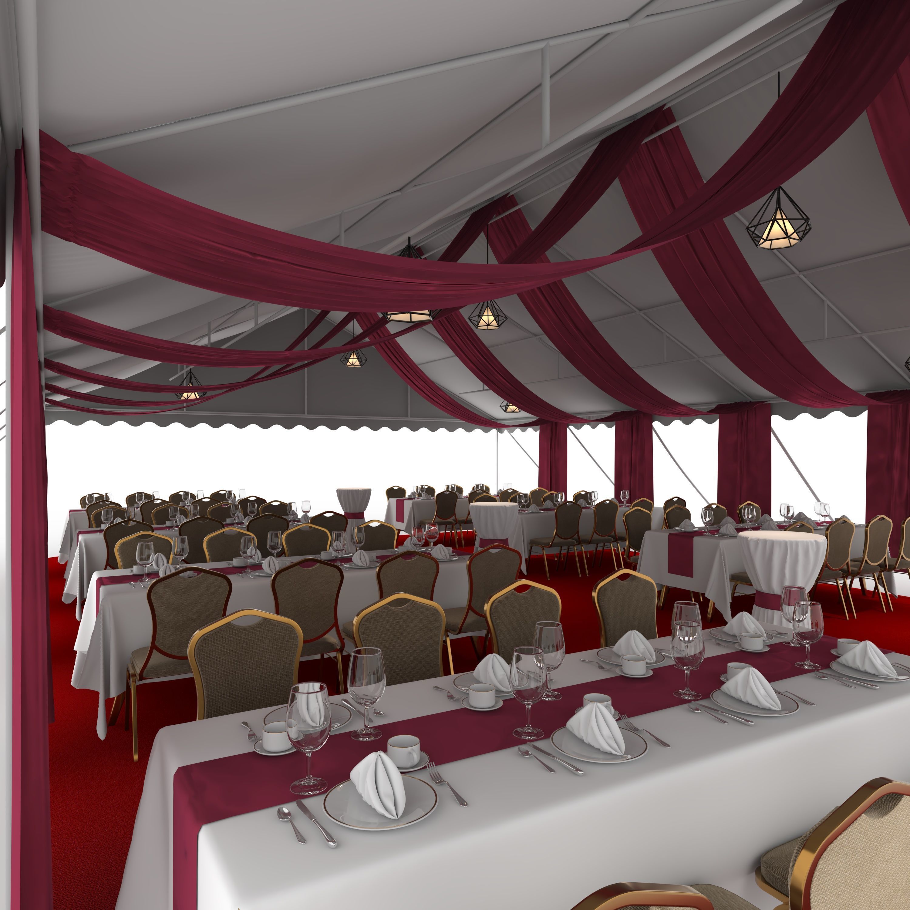 Party Tent 06 3D model_9