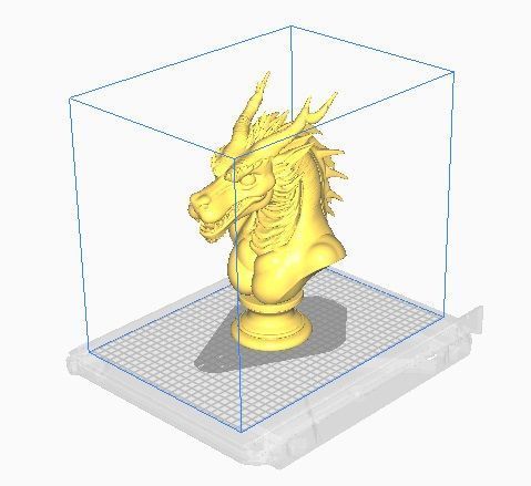 dragon head bust 3D print model_11
