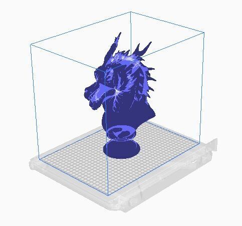 dragon head bust 3D print model_10
