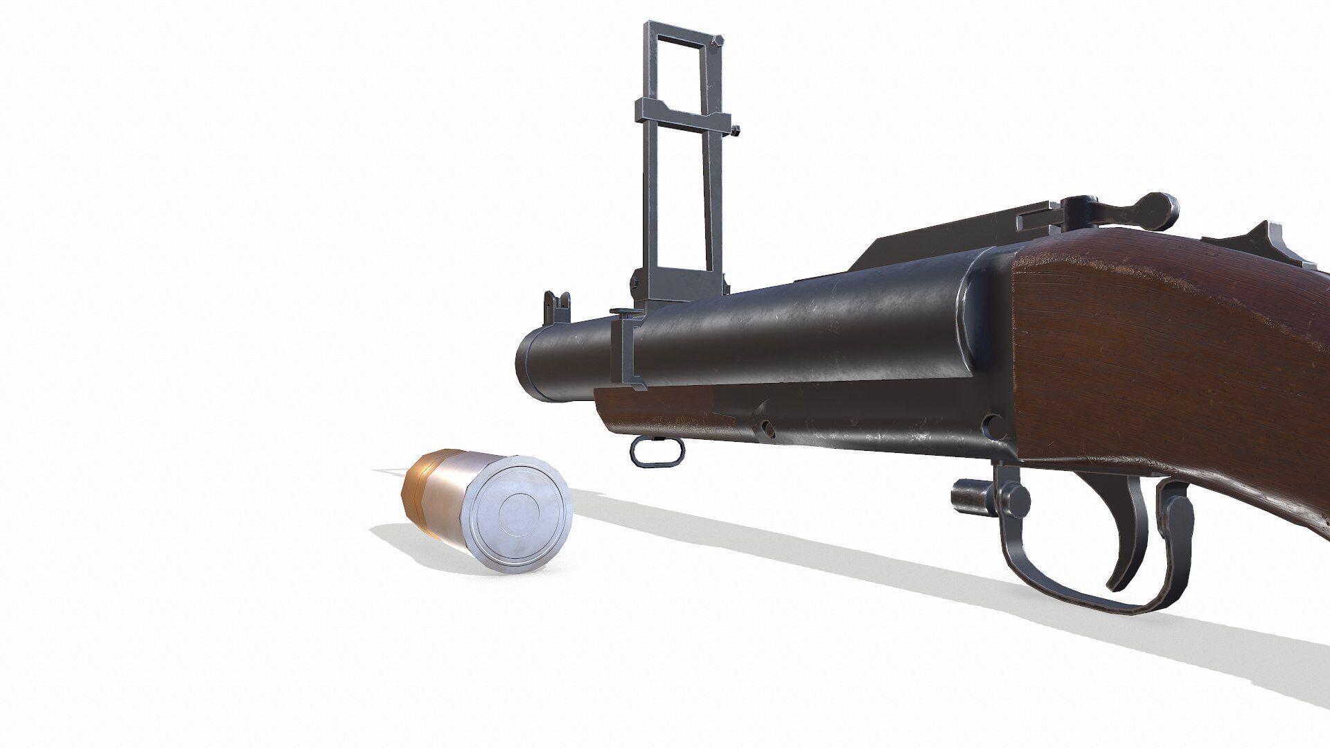 Grenade Launcher Low-poly PBR Low-poly 3D model_12
