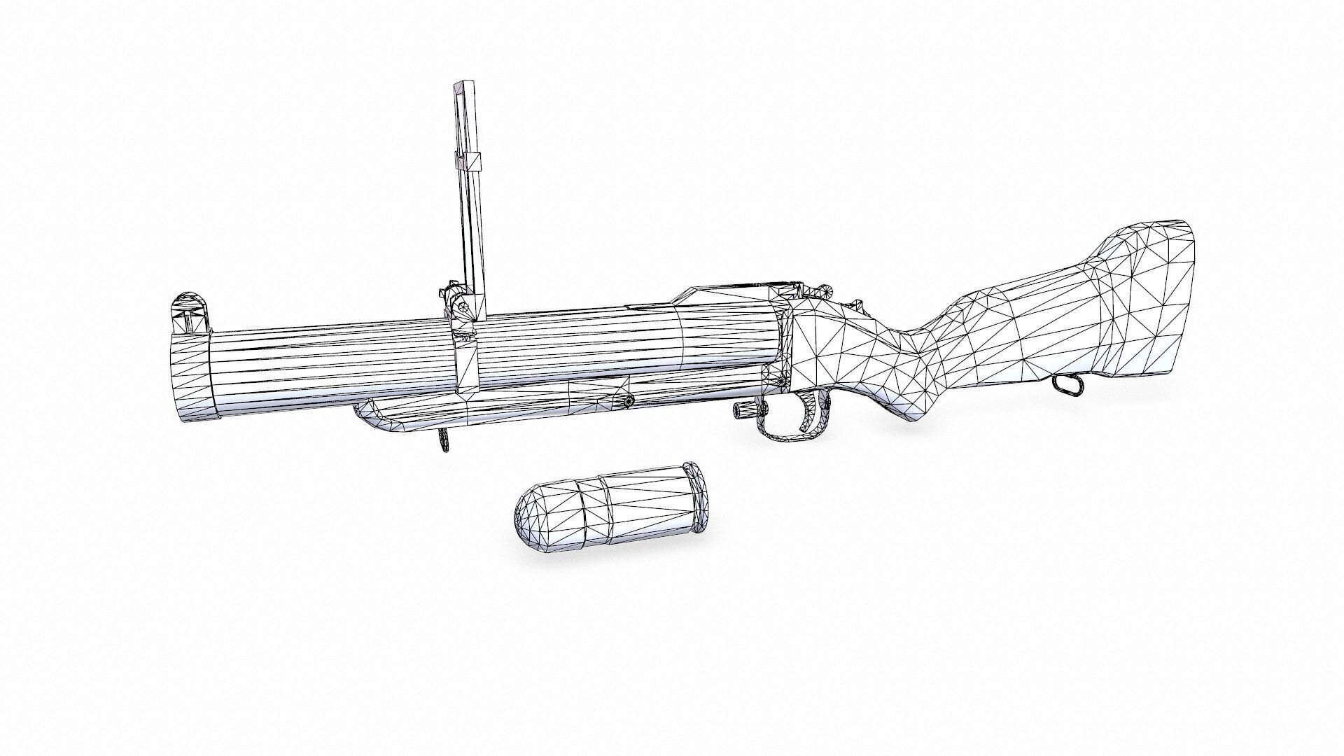 Grenade Launcher Low-poly PBR Low-poly 3D model_13