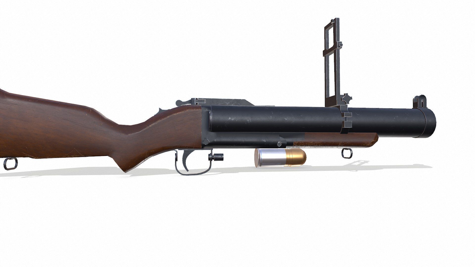 Grenade Launcher Low-poly PBR Low-poly 3D model_6