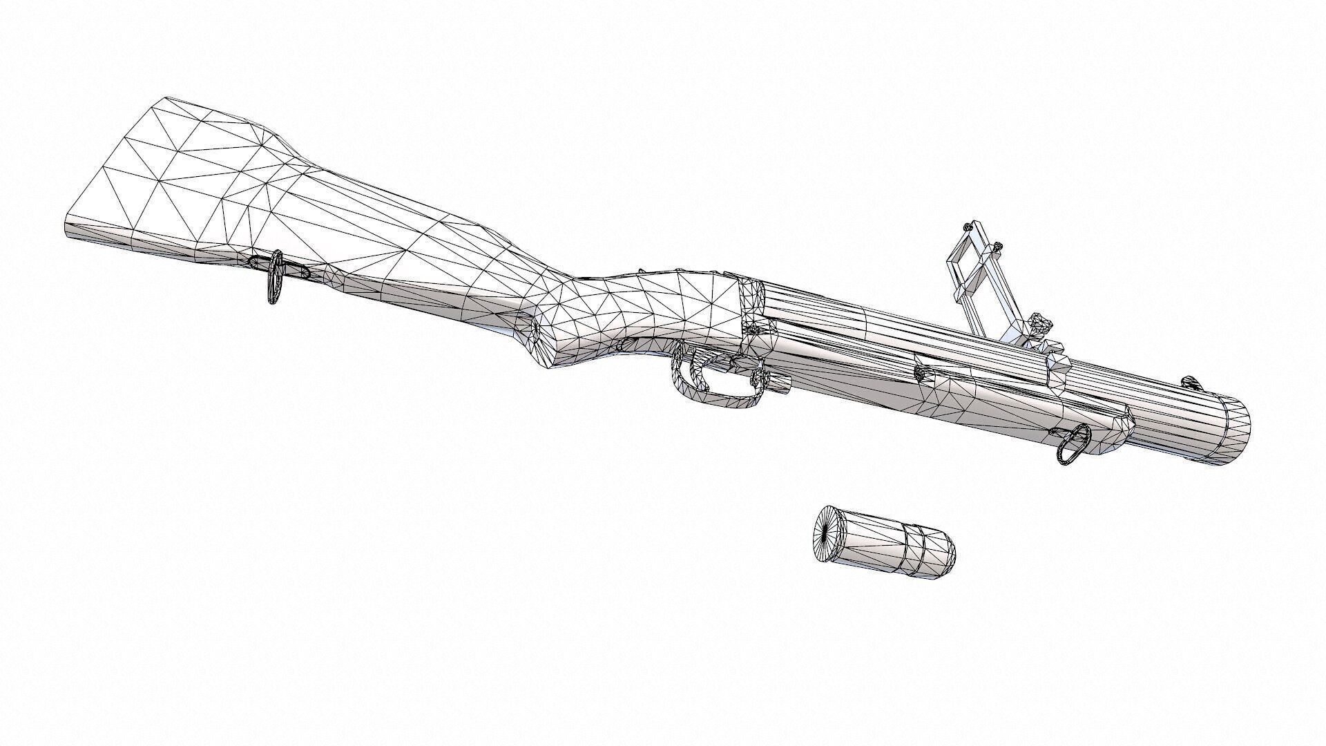 Grenade Launcher Low-poly PBR Low-poly 3D model_15