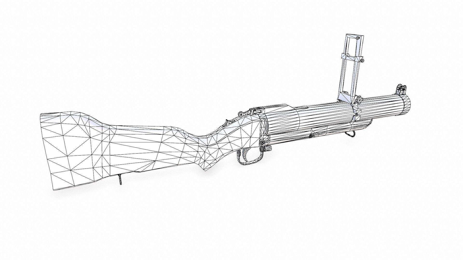Grenade Launcher Low-poly PBR Low-poly 3D model_14