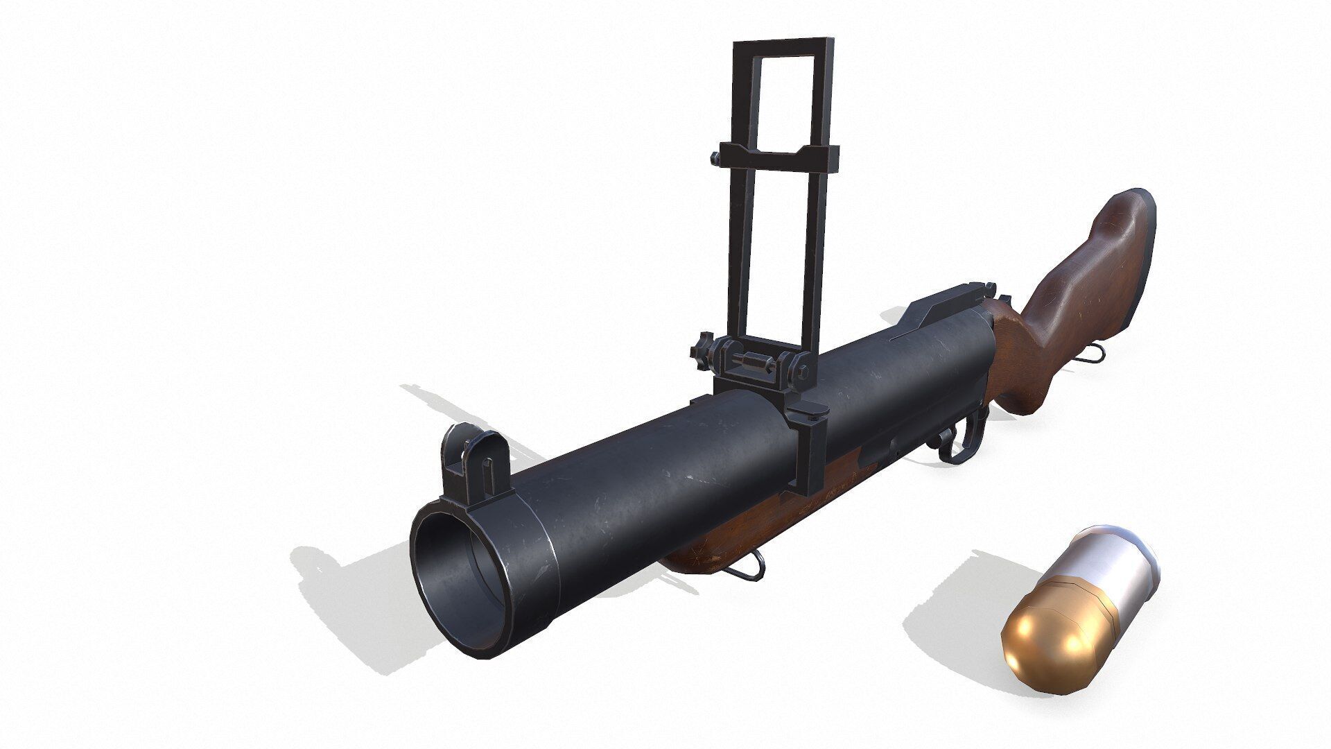 Grenade Launcher Low-poly PBR Low-poly 3D model_9
