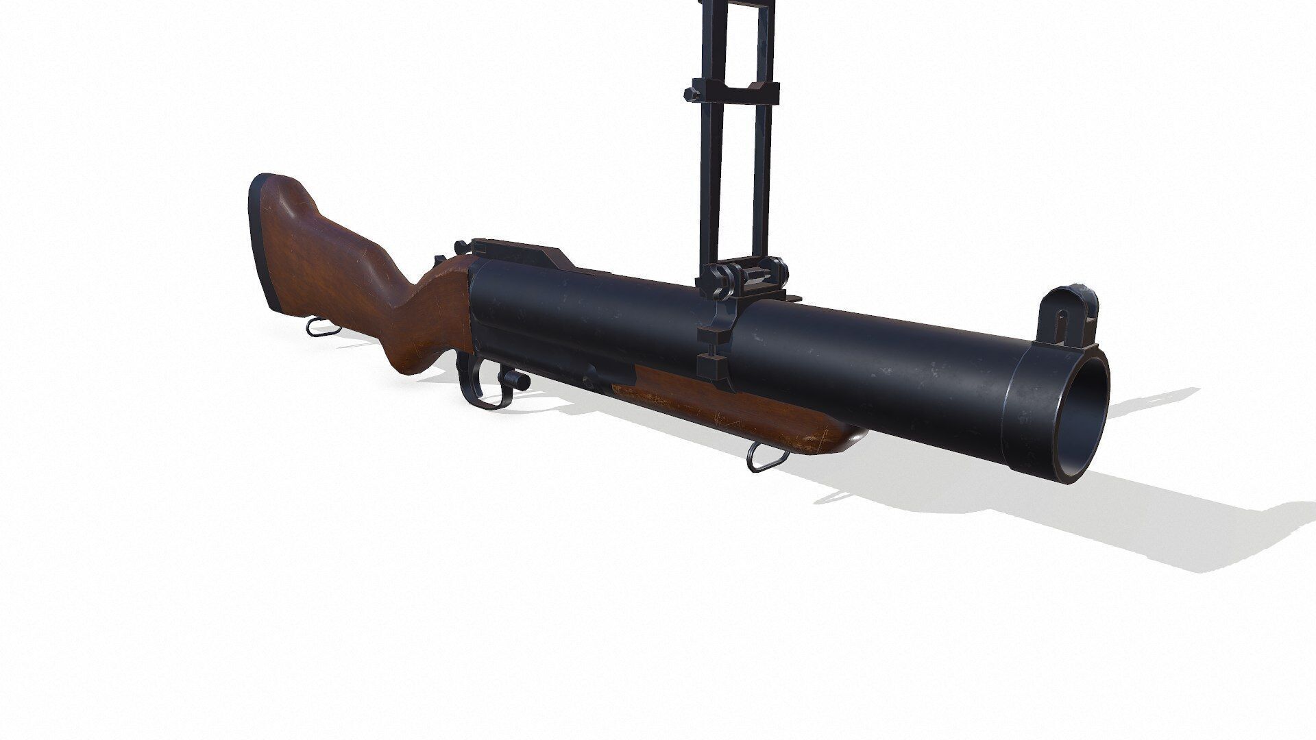 Grenade Launcher Low-poly PBR Low-poly 3D model_7