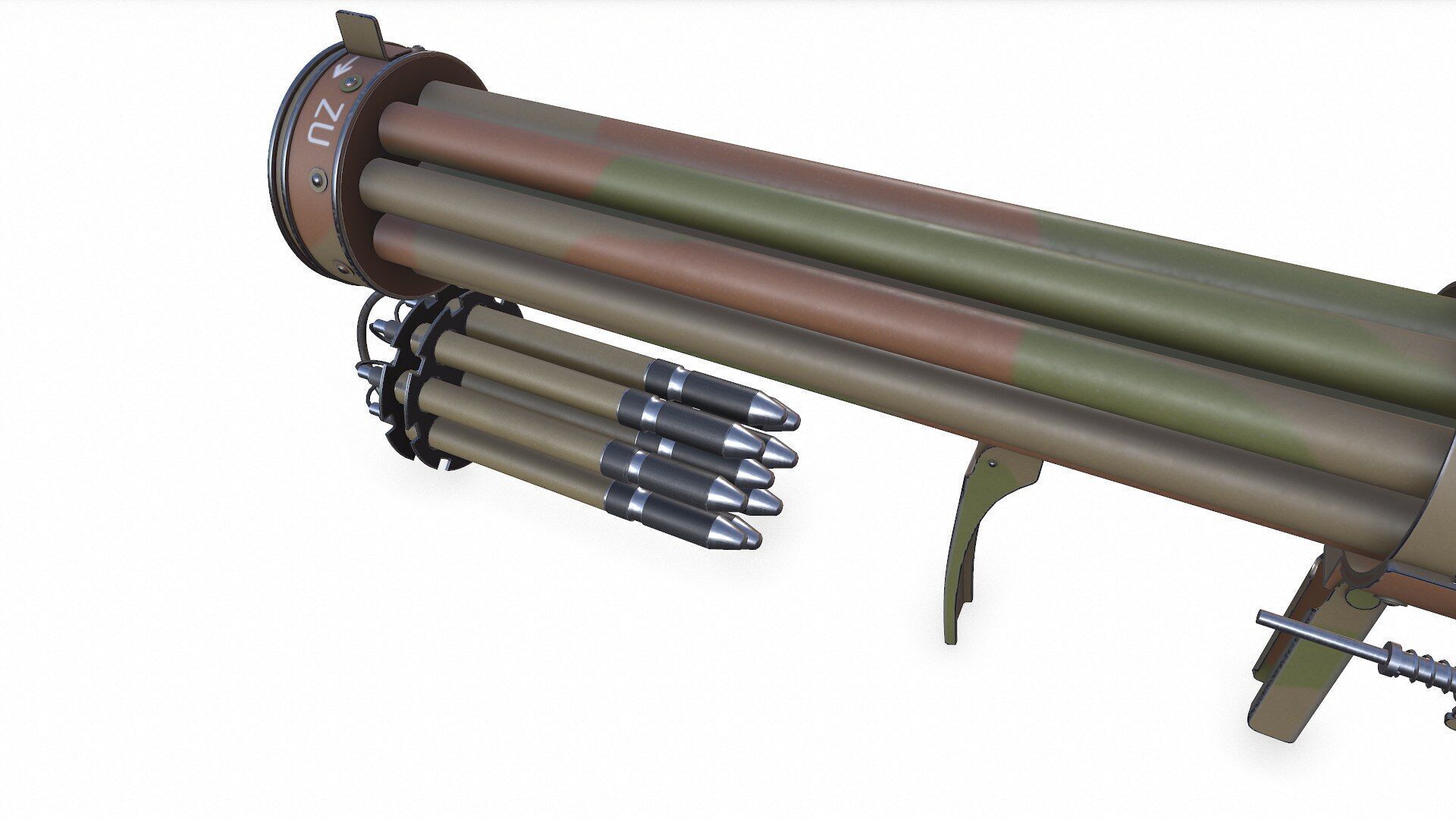 Fliegerfaust B Luftfaust Anti Tank Rocket Launcher Low-poly PBR Low-poly 3D model_10