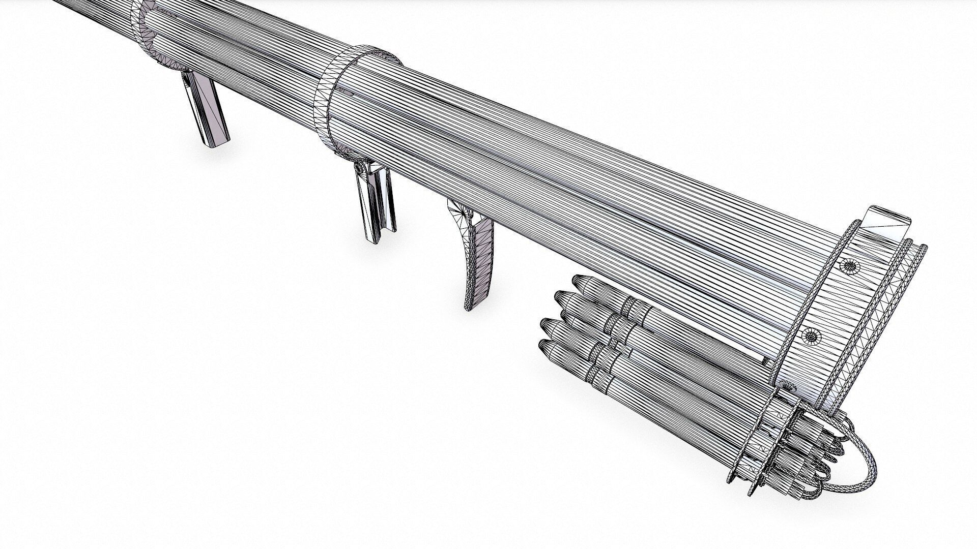 Fliegerfaust B Luftfaust Anti Tank Rocket Launcher Low-poly PBR Low-poly 3D model_19