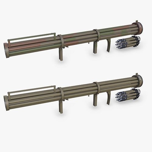 Fliegerfaust B Luftfaust Anti Tank Rocket Launcher Low-poly PBR Low-poly 3D model