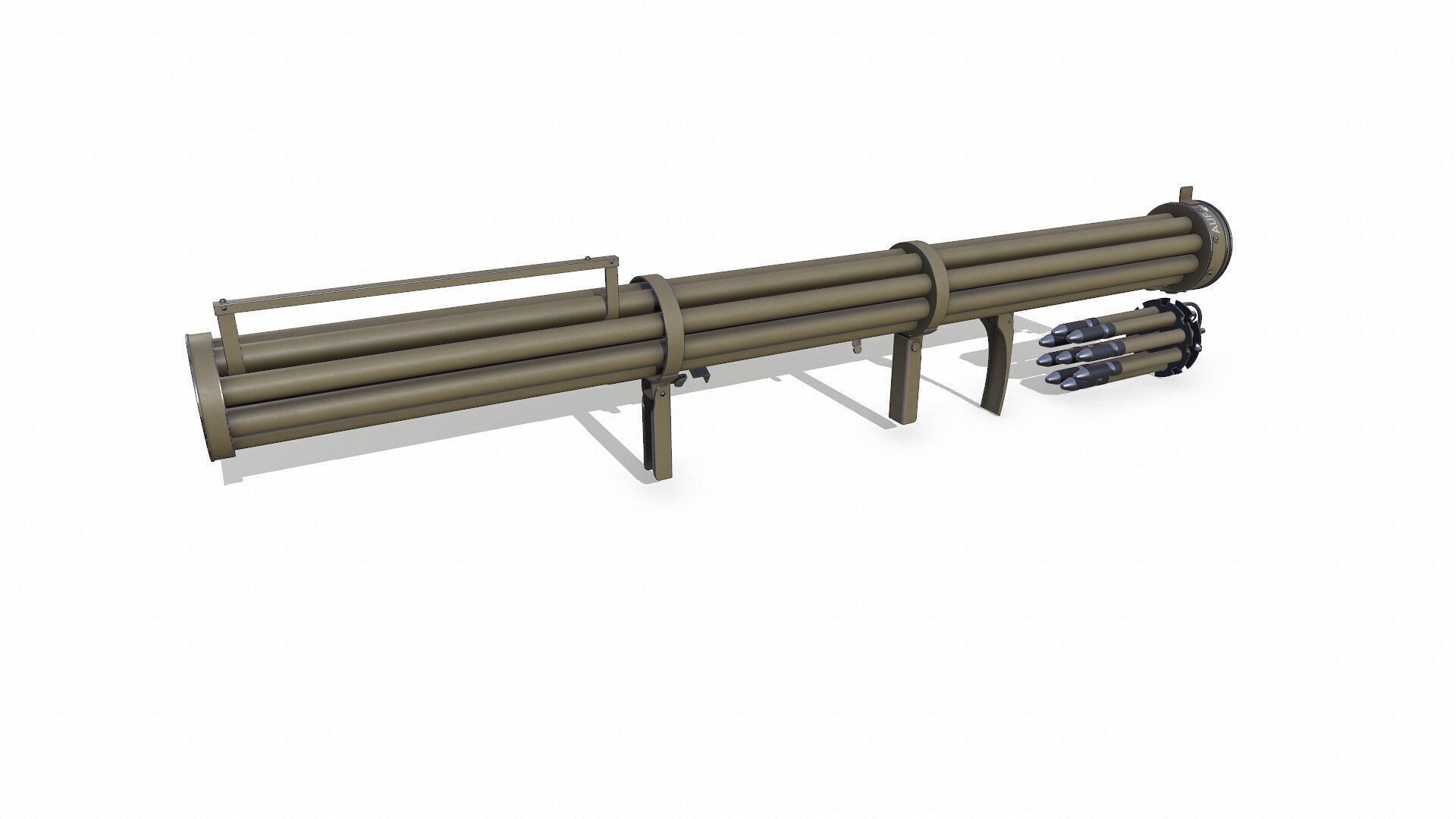 Fliegerfaust B Luftfaust Anti Tank Rocket Launcher Low-poly PBR Low-poly 3D model_2