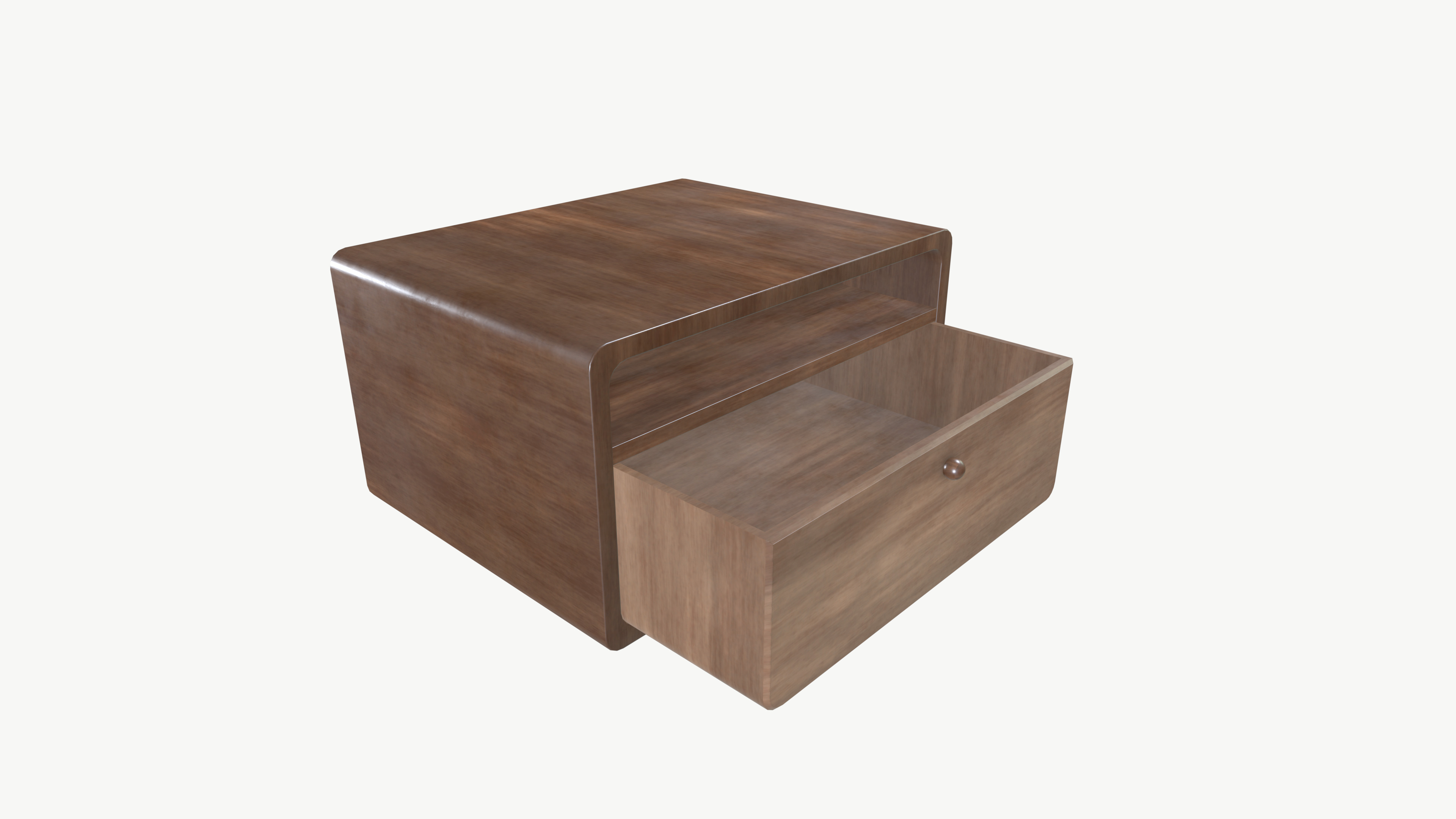 Wooden Table Draw 3D model_8