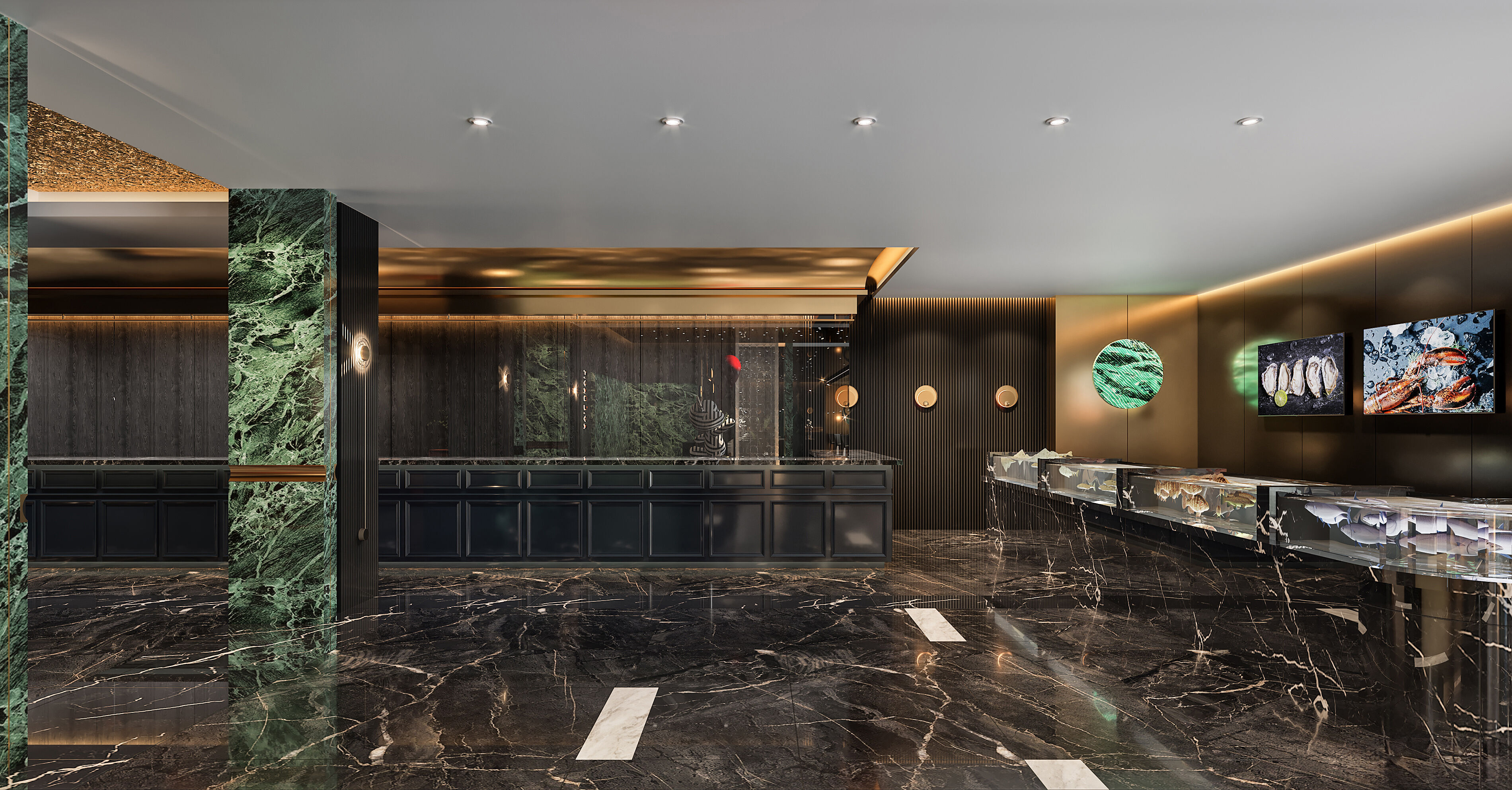 Luxury restaurant Interior scene  119 3D model_4