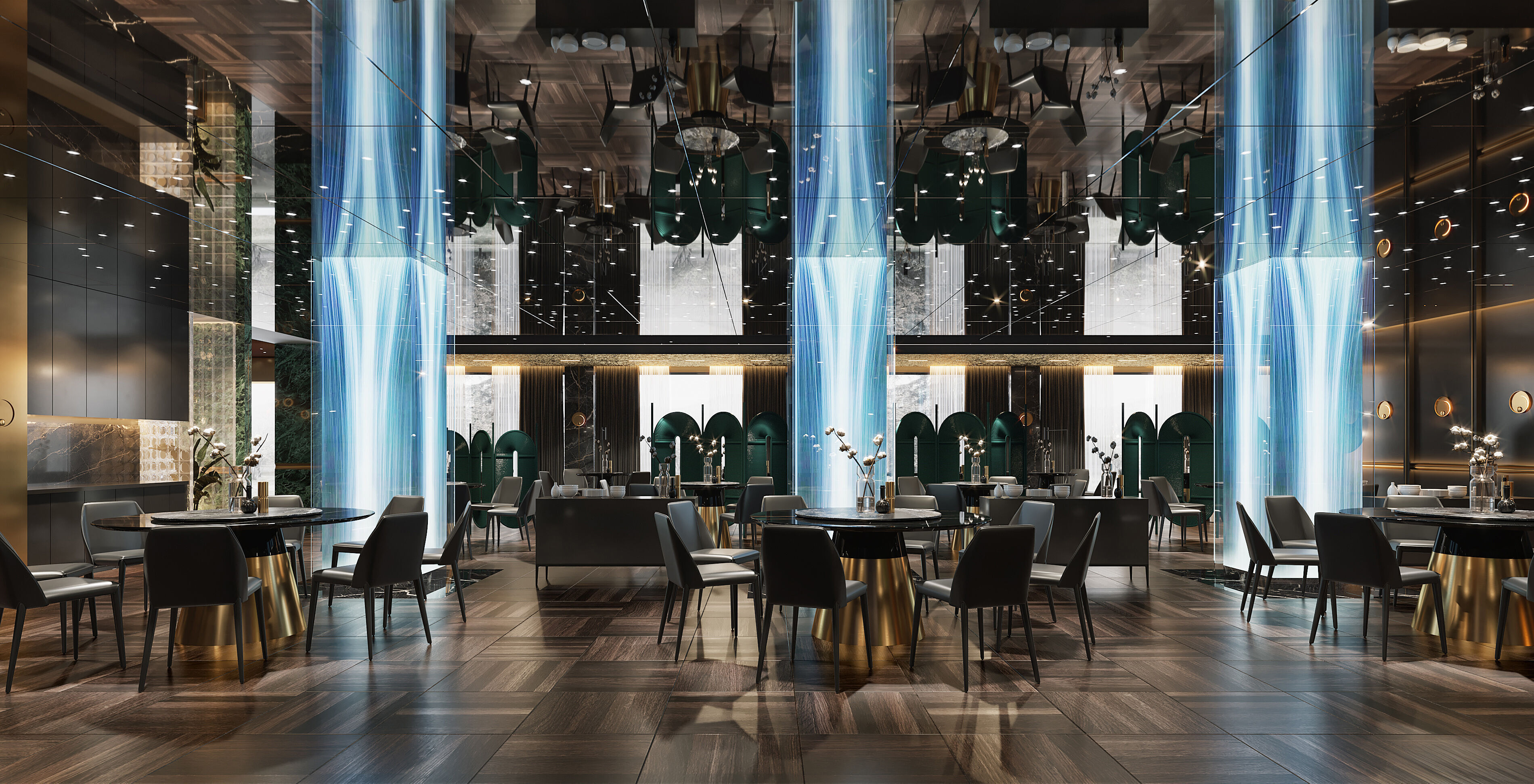 Luxury restaurant Interior scene  119 3D model_1