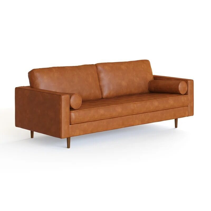 Geo Vegan Leather Sofa 3D model_9