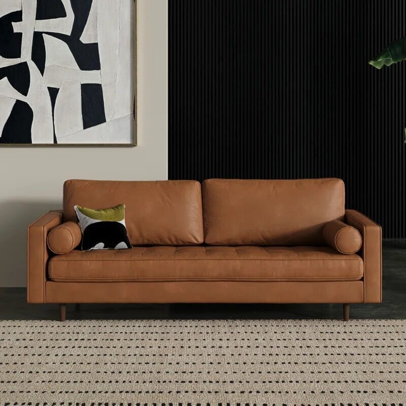 Geo Vegan Leather Sofa 3D model_7
