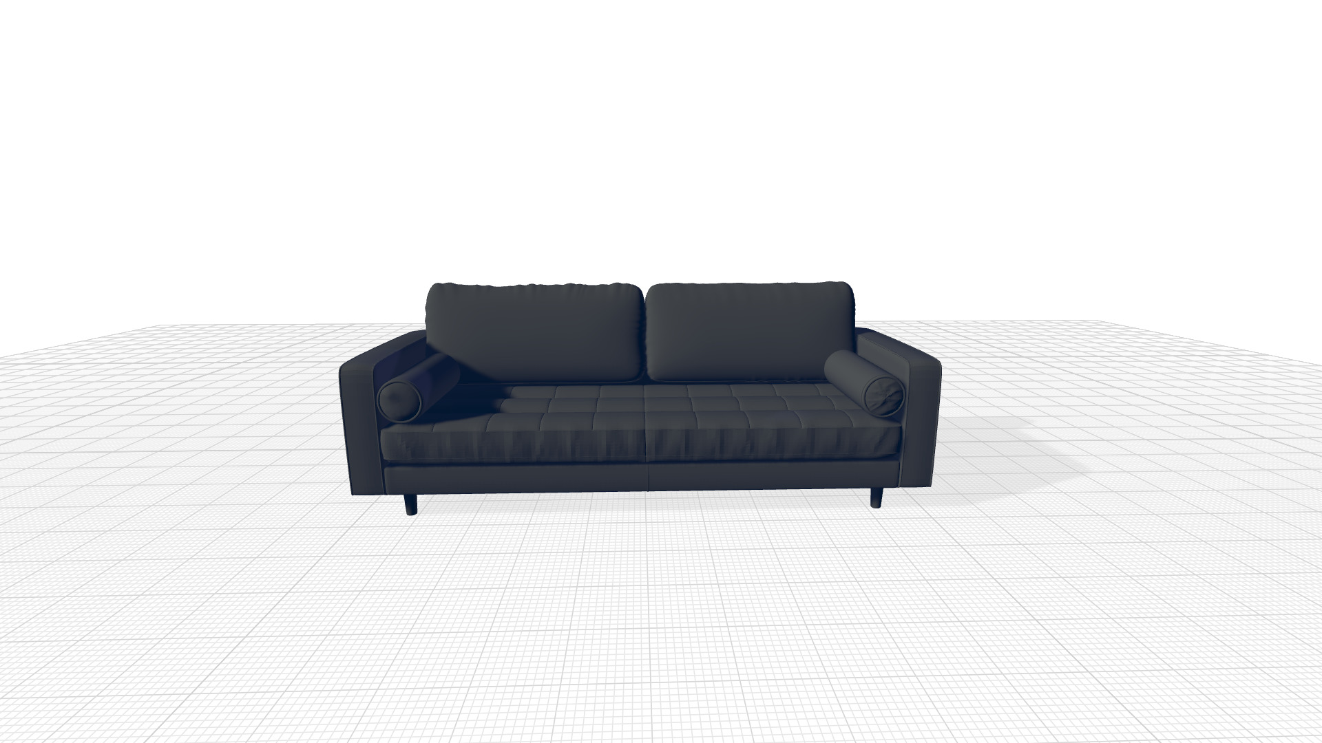 Geo Vegan Leather Sofa 3D model_1