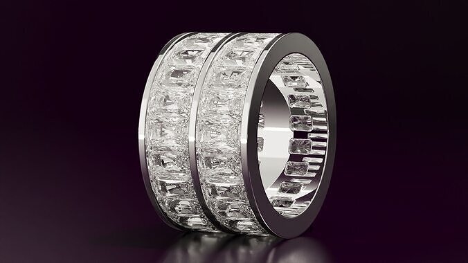 2line channel set radiant eternity band 54EU size 3D print model