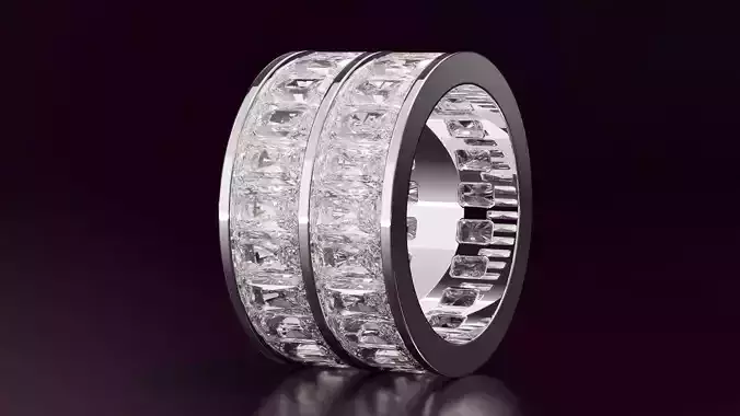 2line channel set radiant eternity band 54EU size